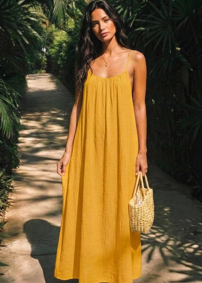 Backless Maxi Home Dress